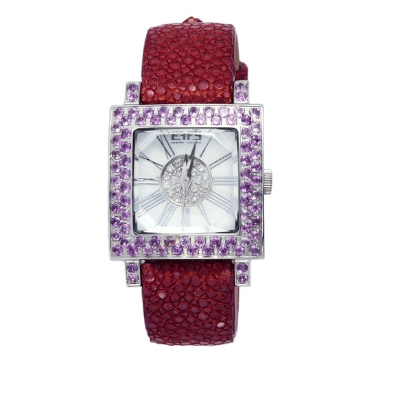 Amethyst Diamond 3.27 Tcw Unisex Luxury Watch main image 5